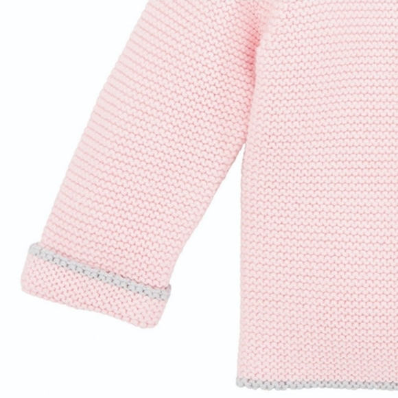 Elegant Baby Pink Grey Chunky Sweater 18mo NWOT - Picture 3 of 9